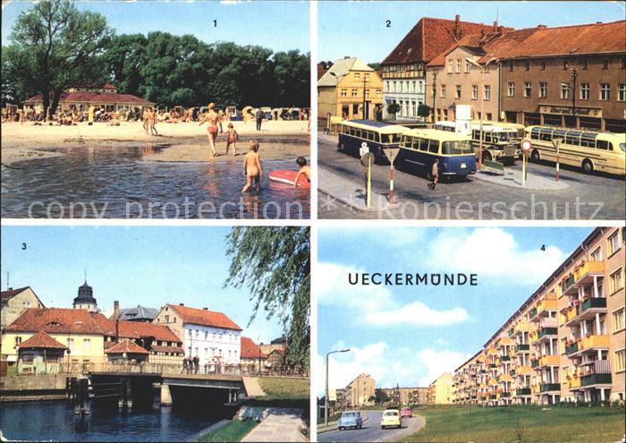 Ueckermuende Mecklenburg Vorpommern Haffbad Karl-Marx-Platz Hafen
