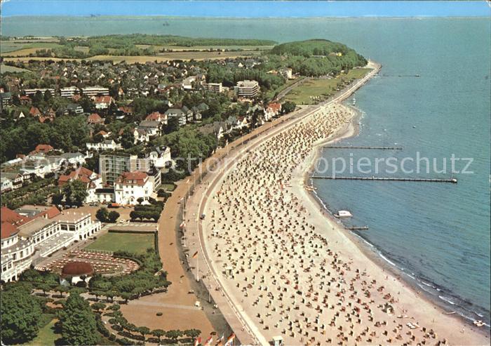 Travemuende Ostseebad Fliegeraufnahme Strandpartie