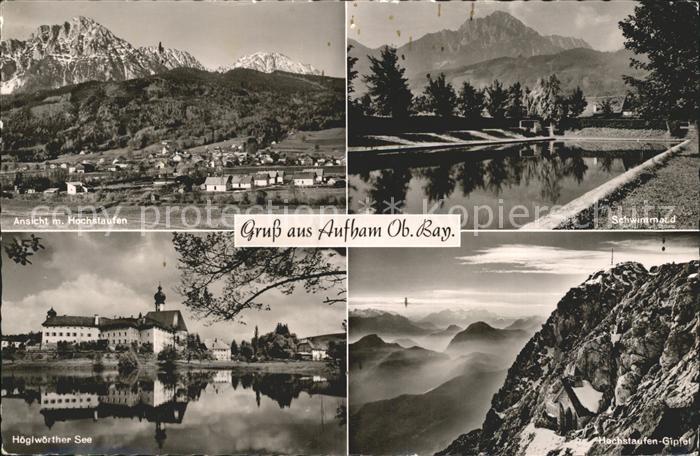 Aufham Altoetting mit Hochstaufen Schwimmbad Hoeglwoerther See