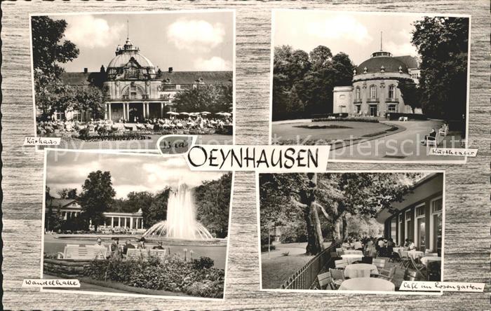 Oeynhausen Bad Kurtheater Cafe Rosengarten Kurhaus Wandelhalle