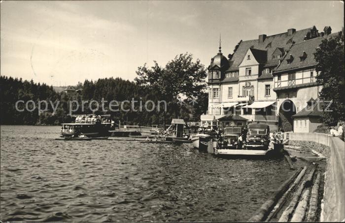 Bleilochtalsperre Stausee Hotel Kranich Anlegestelle