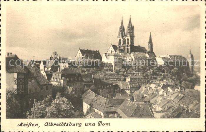 Meissen Elbe Sachsen Albrechtsburg und Dom