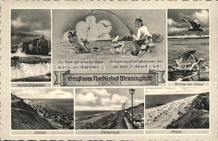 Wenningstedt Sylt Hindenburgdamm Strand Promenade