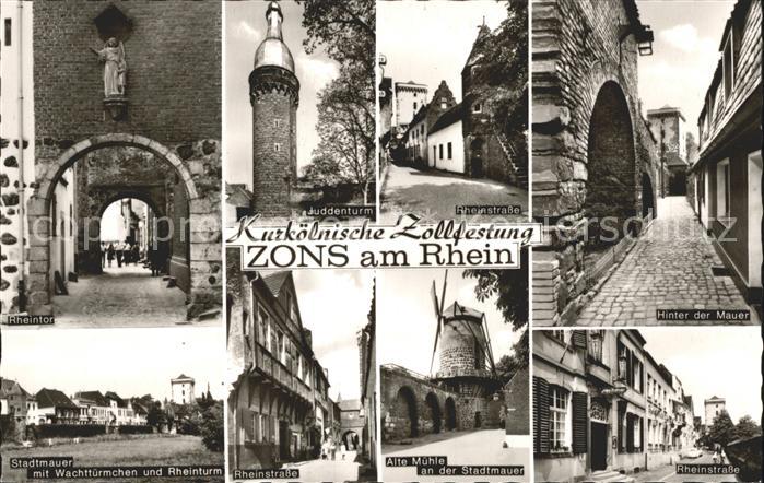 Zons Rhein NRW Zollfestung Rheinstrasse Muehle Rheintor