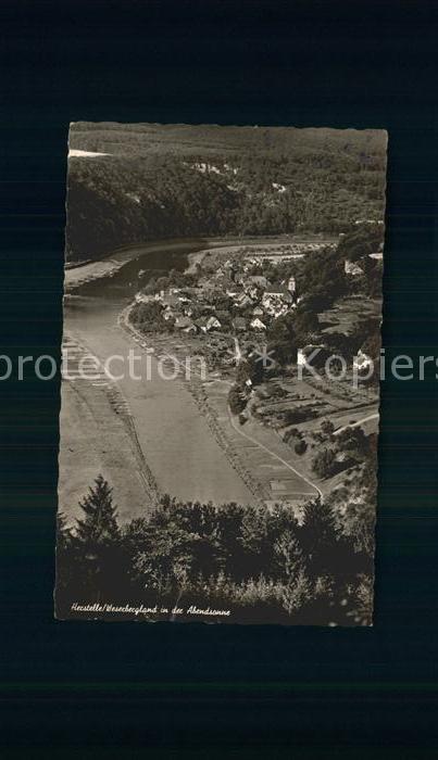 Herstelle Weser Fliegeraufnahme