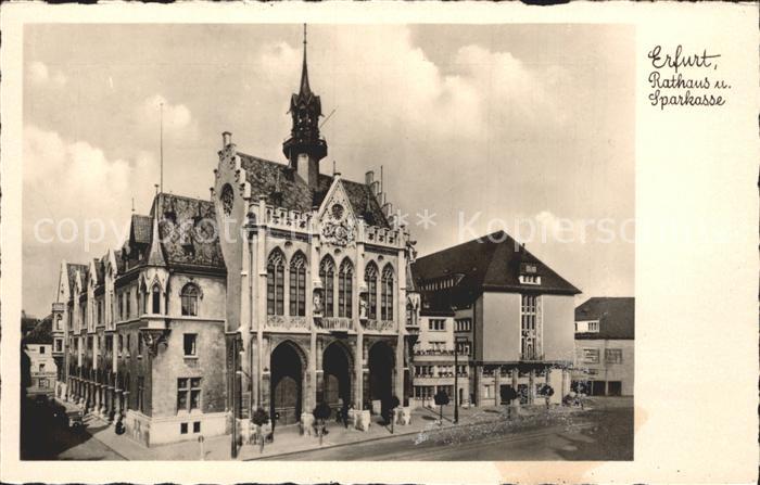 ERFURT  CITY Rathaus und Sparkasse
