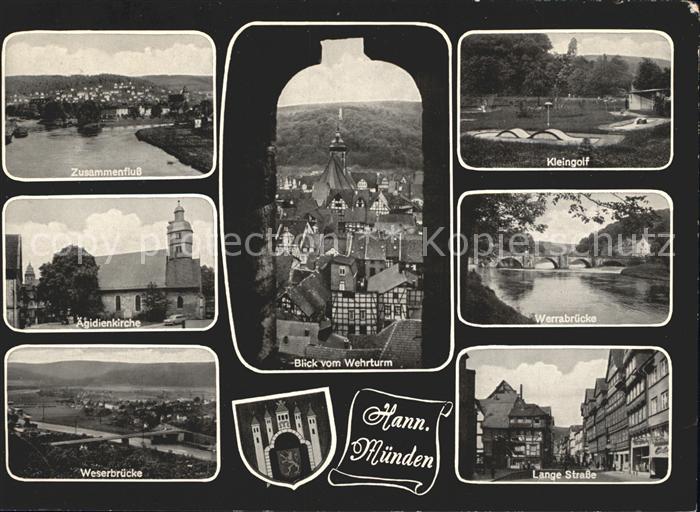 Hann. Muenden Weserbruecke Lange-Strasse Kleingolf Werrabruecke