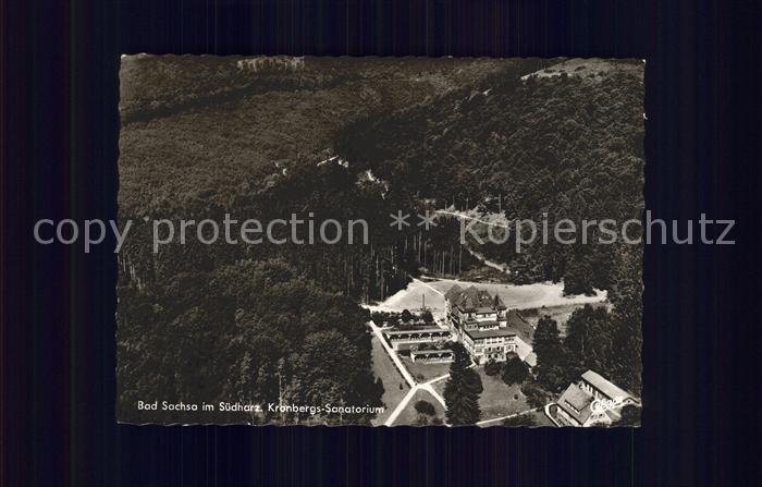 Bad Sachsa Harz Fliegeraufnahme Kronbergs-Sanatorium