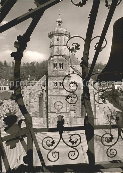 Schwaebisch Hall vom Rathausturm auf St. Michael