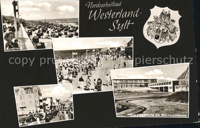 Westerland Sylt Liegehalle mit Warmbadehaus Strand