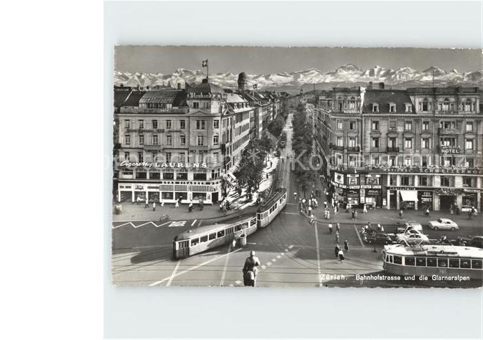 Strassenbahn Zuerich Bahnhofstrasse Glarneralpen