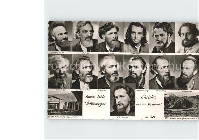 Passionsspiele Oberammergau Christus und die 12 Apostel