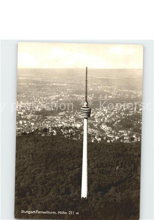 Fernsehturm Funkturm Stuttgart Fliegeraufnahme
