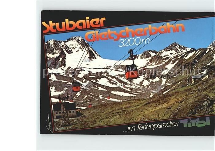 Seilbahn Stubaier Gletscherbahn Mittelstation Fernau Dresdner Huette