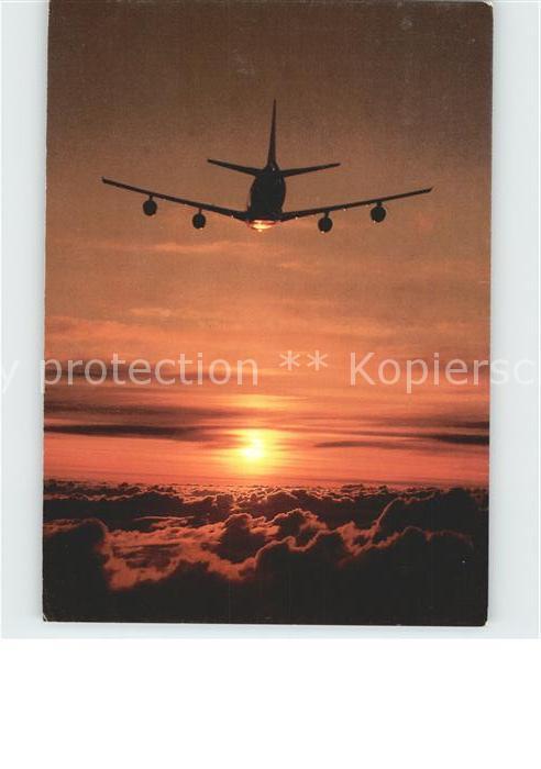 Lufthansa Sonnenuntergang