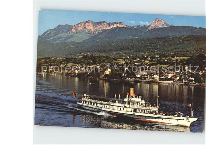 Dampfer Seitenrad Savoie Lac Leman