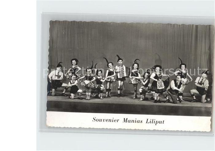 Kuriosum Manias Liliput Musikanten Akkordeon Trachten Tanz