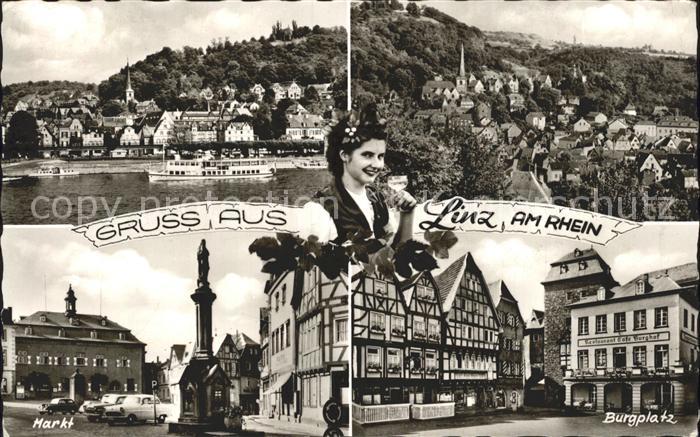 Linz Rhein Burgplatz Markt Tracht