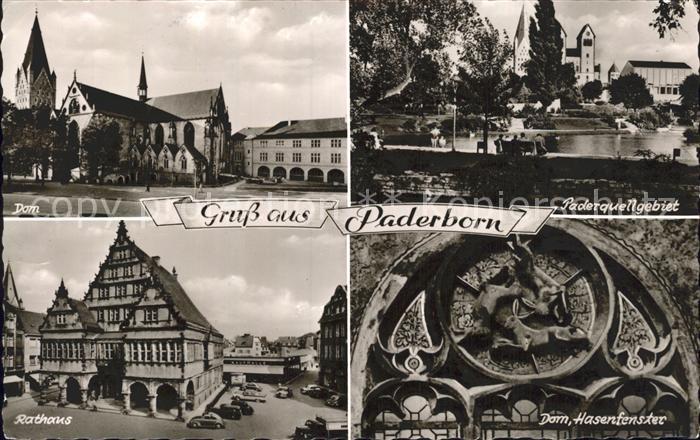 Paderborn Quellgebiet Dom Rathaus