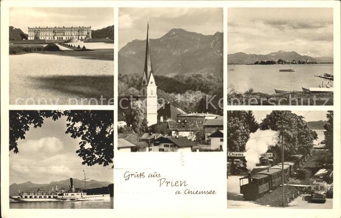 Prien Chiemsee Kirche Dampfer Schloss Eisenbahn