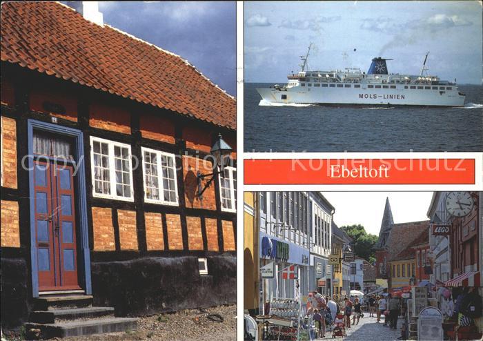Ebeltoft Dampfer Mols Linien Strassenansicht