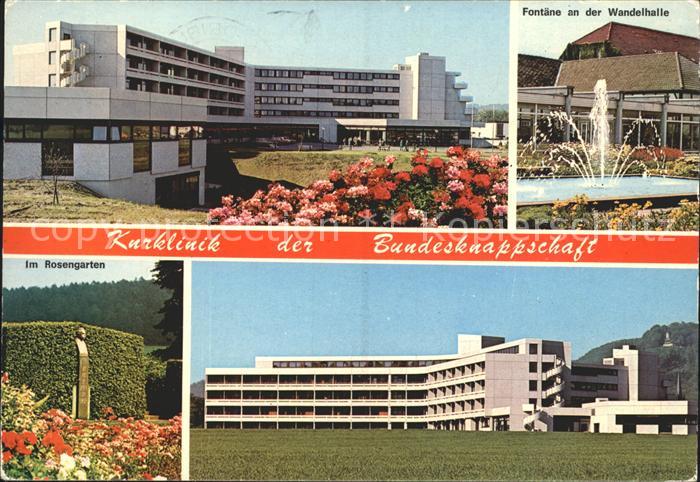 Bad Driburg Rosengarten Kurklinik Bundesknappschaft Fontaene Wandelhalle