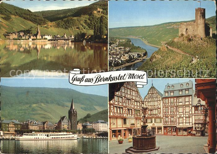 BERNKASTEL-KUES Berncastel Rheinland-Pfalz Stadtplatz Burg Faehre