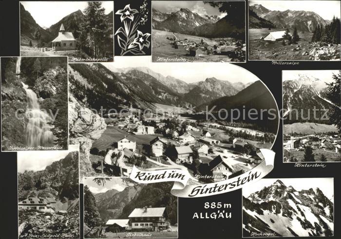 Hinterstein Bad Hindelang Hubertuskapelle Wasserfall Hochvogel Giebelhaus