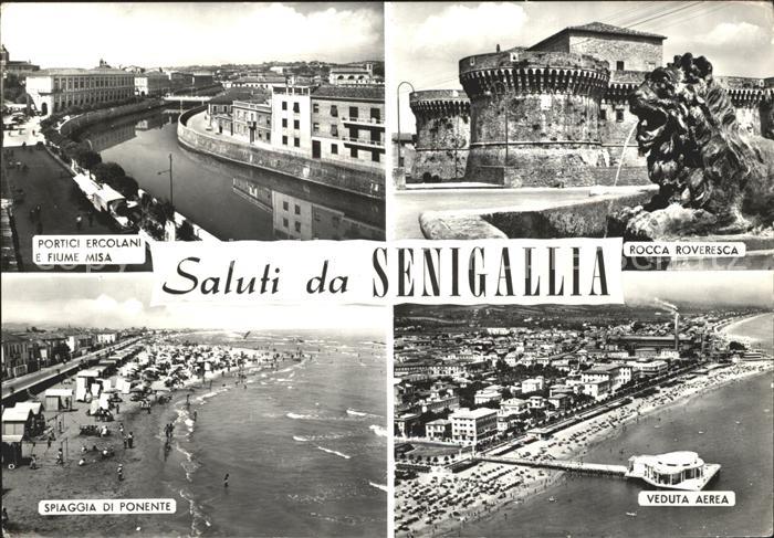 Senigallia Ponente Strand Fliegeraufnahme Rocca Roveresca