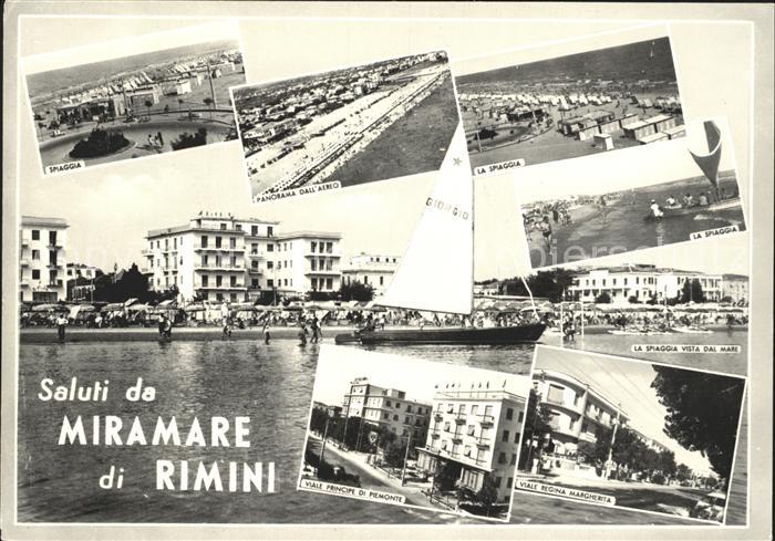 Miramare di Rimini  Spiaggia Fliegeraufnahme