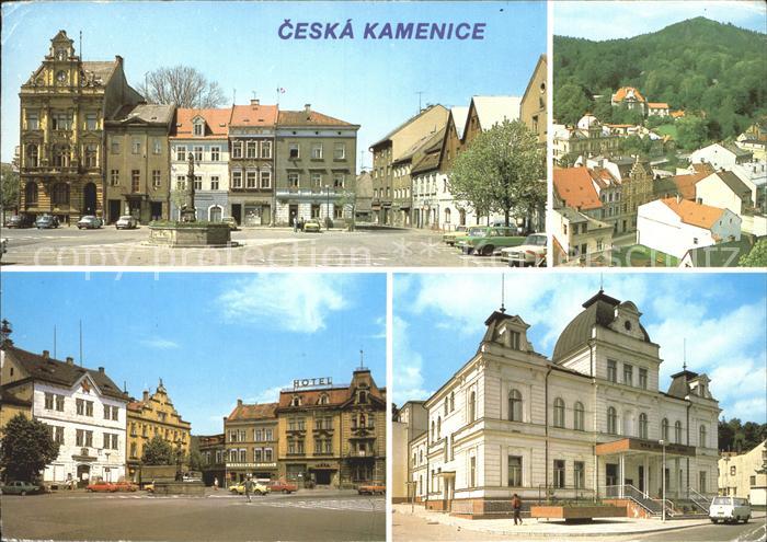 Ceska Kamenice Namesti Miru Celkovy pohled Dum kultury ROH