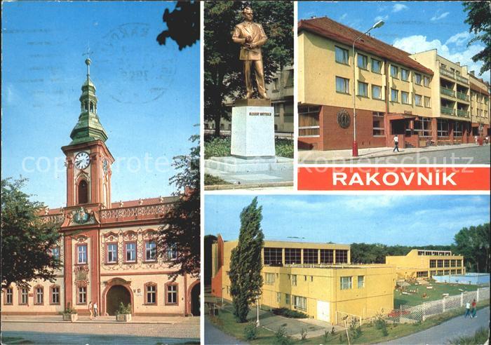 Rakovnik Barokni radnice Pomnik Klementa Gottwalda Hotel Druzba Sportovni aral