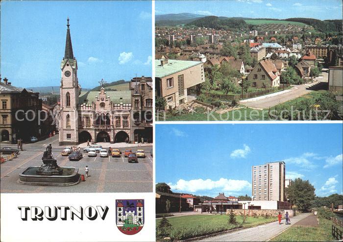 Trutnov radnice upravena pseudogoticky Konevove nabrezi