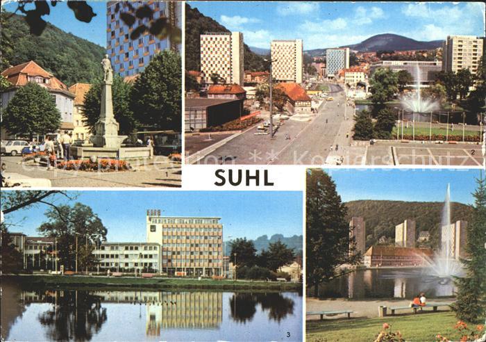 Suhl Thueringer Wald Karl Marx Platz Wilhelm Pieck Strasse Haus Gewerkschaften