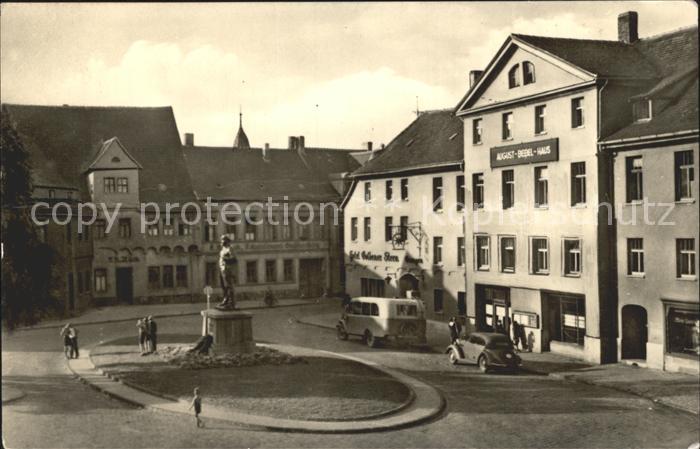 Eisleben August Bebel Platz mit Lenin Denkmal