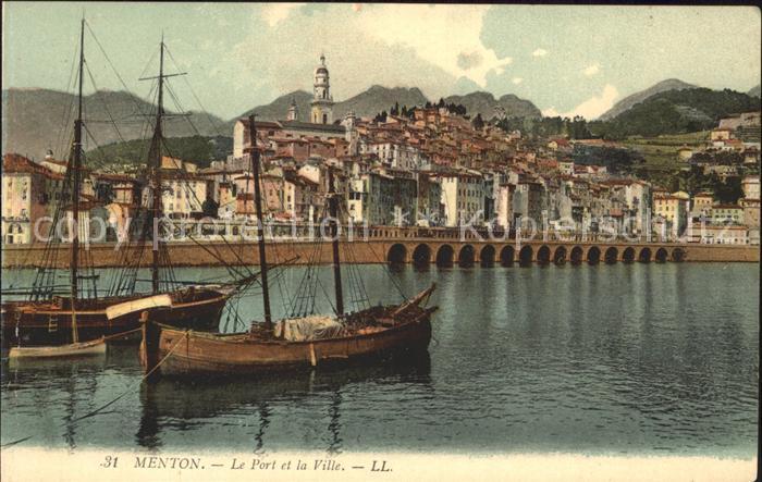 Menton Alpes Maritimes Le Port et la Ville