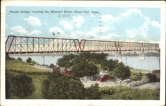 Sioux City Omaha Bridge crossing the Missouri River