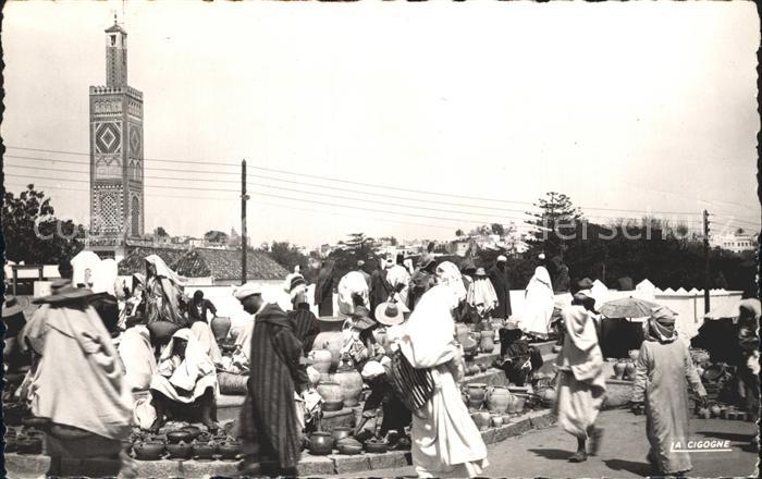 Tanger Tangier Tangiers Marchands de poteries au grand Socco
