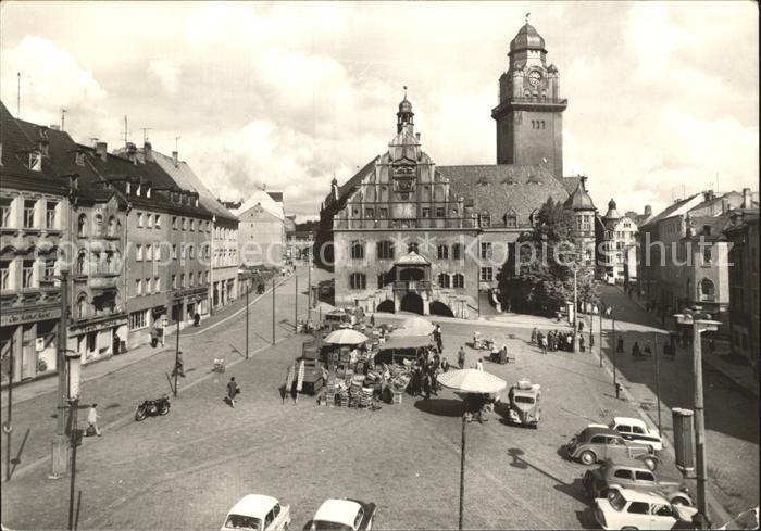Plauen Vogtland Altmarkt mit Rathaus
