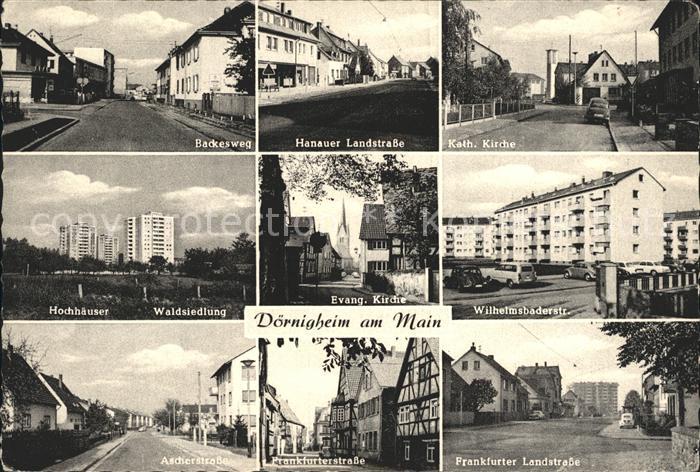 Doernigheim Backesweg Hanauer Landstr Kath Kirche Hochhaeuser Ev Kirche Wilhelms