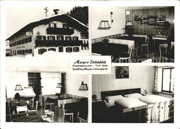 Achensee Landhaus Mayer Fremdenheim Stubenboeck Gaststube Zimmer