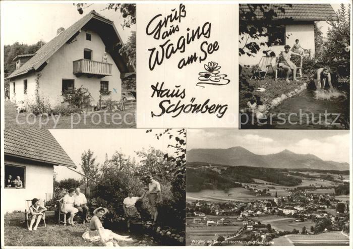 Waging See Haus Schoenberg Garten Teich Panorama