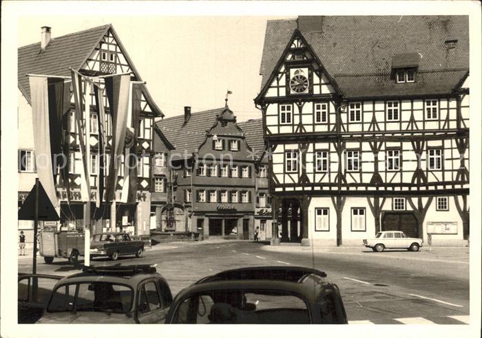 Waiblingen Marktplatz Fachwerkhaeuser