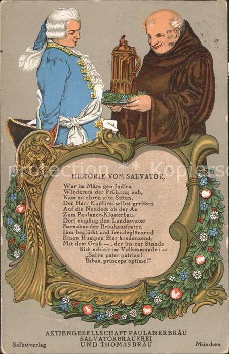 Muenchen Bayern Historie vom Salvator Moench mit Kurfuerst
