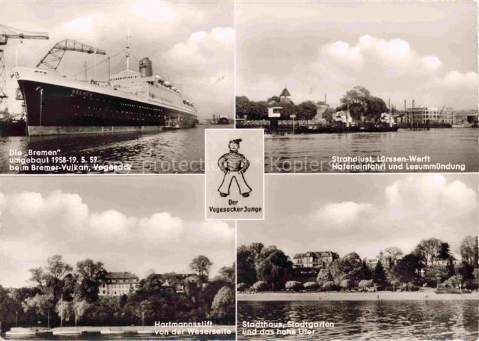 Vegesack BREMEN Strandlust Luerssen Werft Hafen Lesummuendung