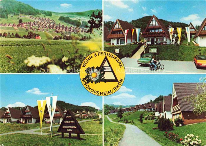 Bischofsheim Rhoen Bayern Ferienpark Wohnpark Ferienhaeuser Rhoen Siedlung Fahn