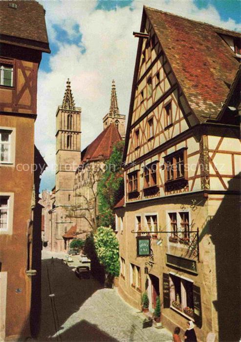 ROTHENBURG   TAUBER Bayern Hotel-Cafe-Reichskuechenmeister St-Jakobskirche Fachw
