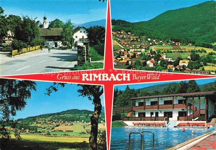 Rimbach Oberpfalz Kirche Ortsansicht Freibad Schwimmbad Landschaft Wald Mehrbild