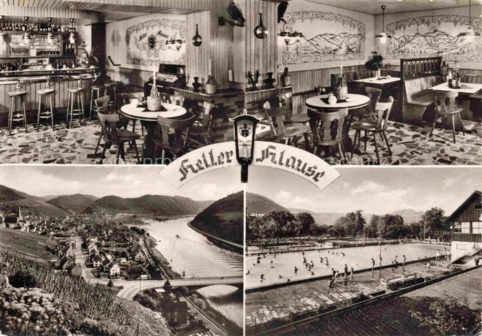 Treis-Karden Mosel Rheinland-Pfalz Keller-Klause Bar Restaurant Mosel Freibad We