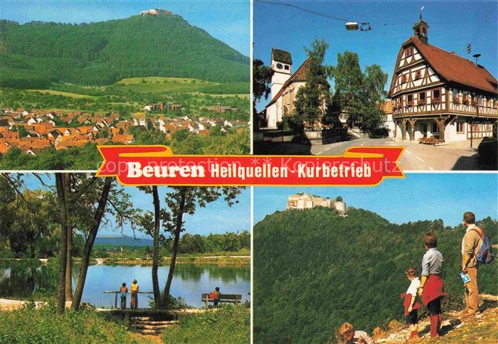 Beuren Nuertingen Heilquellen Kurbetrieb Schwaebische-Alb Fachwerk Rathaus See B